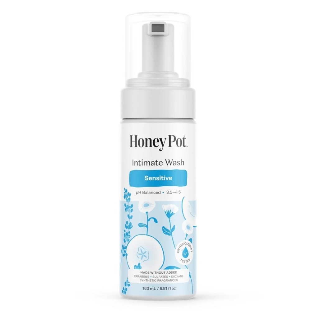 Honey Pot Sensitive Intimate Wash pH Balanced Foaming Cleanser 5.51 fl oz 163 mL